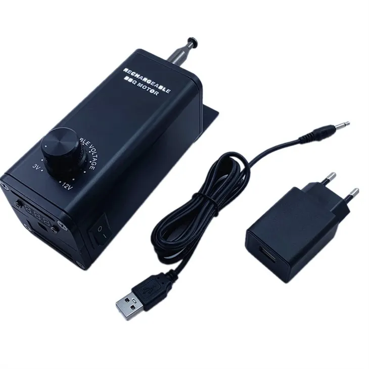 Újratölthető Rotisserie Spit motor változtatható fordulatszámmal