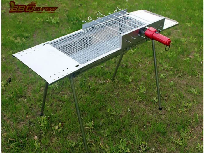 BBQEXPERT Rotisserie Barbecue rozsdamentes acél BBQ Spit Outdoor Rotisseries BBQ Grill