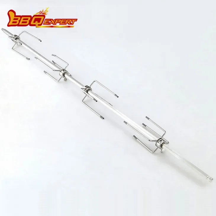 Rozsdamentes acél négyágú villák BBQ Rotisserie készlet